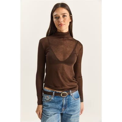 Aangesloten Lange Mouwen Colblouse
