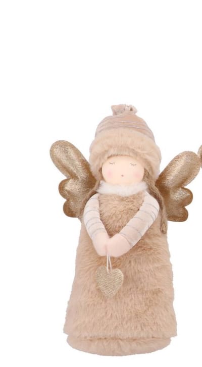 Loulou cozy sand standing angel 7x8x19cm - 1 stuk - 19 cm hoog