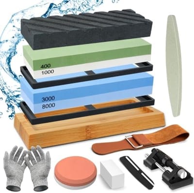 PromoHome Professionele Slijpsteen Set - Complete Messenslijpkit met Meerdere Korrelgroottes