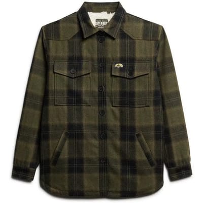 Superdry - Geruit overshirt met borgvoering - Dames - Shirts