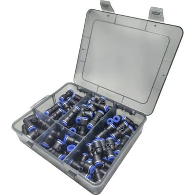 TRU COMPONENTS Pneumatische connector TC-14109140 TC-Fitting set - 6 mm Buis-Ø: 6 mm 60 stuk(s)