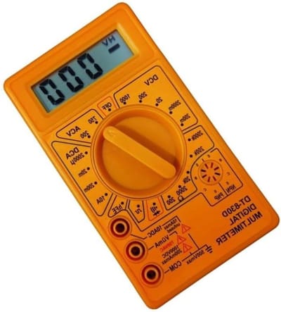 Digitale Multimeter - Meetinstrument Elektronica - Elektrische Testen - Met Zoemer - 19 x 15 x 3 cm - Geel