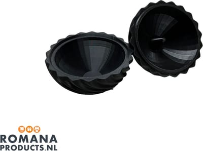 Romana Products - Sauna IJsbalmaker met Kegel - Infusiebal - Sneeuwbalvorm - Aroma en geur verdamper - Zwarte Accessoire voor Sauna en Wellness