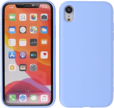 iPhone XR Hoesje - 2.0mm Dikke Fashion Telefoonhoesje Backcover - Siliconen Hoesje - Paars