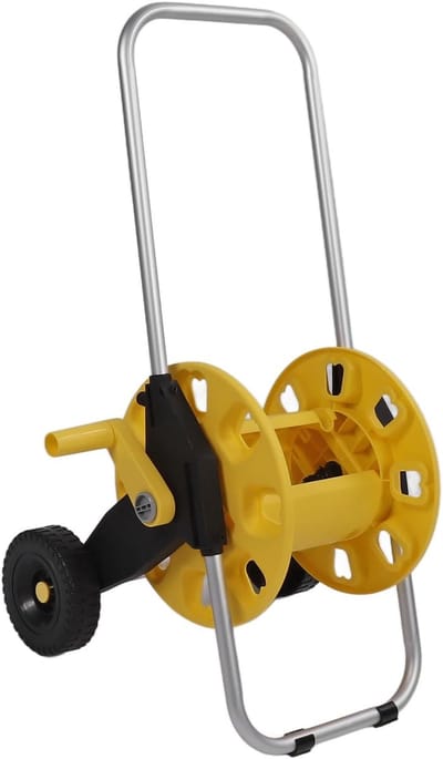 Tuinslanghaspel - Waterwagen - Tuinieren Buiten - Met Wielen - 74.5 cm - Geel