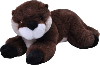 Wild Republic pluche knuffel Rivier Otter - bruin - 25 cm - waterdieren