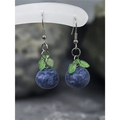 1 Paar Leuke Grappige Realistische Blauwe Bes Oorbellen Geschikt Voor Dames Alledaagse Of Vakantie Outfits bosbes