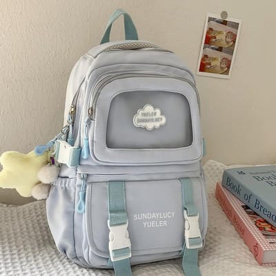 Schooltas voor Kinderen Basisschoolleerlingen Meerlaagse Kleine Rugzak voor Leerlingen van de Brugklas en de Bovenbouw Rugzak gray