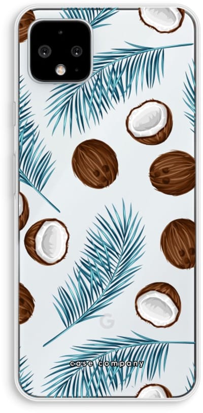 Case Company® - Hoesje geschikt voor Google Pixel 4 XL hoesje - Kokosnoot - Soft Cover Telefoonhoesje - Bescherming aan alle Kanten en Schermrand