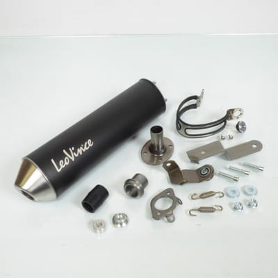 Pot d échappement Leovince pour Moto Gilera 50 SMT 2003 à 2017 3408BN /HM V6 noir passage bas Neuf
