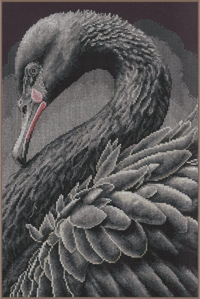 Lanarte Borduurpakket - Borduurset - Borduurpakket volwassenen - Telpakket kit Black swan - PN-0216657
