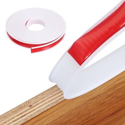 Zelfklevende Flexibele Randbescherming, 18 mm x 4 m, TPE Randband voor Keukenwerkbladen, Meubels en Kasten, Wit