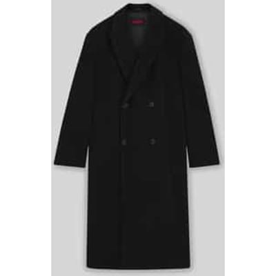 Regular fit lange wollen jas met dubbele knoopsluiting, model 'MENCI2541'