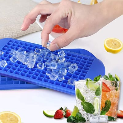 *** 2x 160 Mini IJsblokjes - Vierkante vorm Siliconen ijsblokjesmal - Cocktails - van Heble® ***