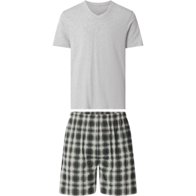 esmara Men Korte heren pyjama (grijs/zwart/beige, S)