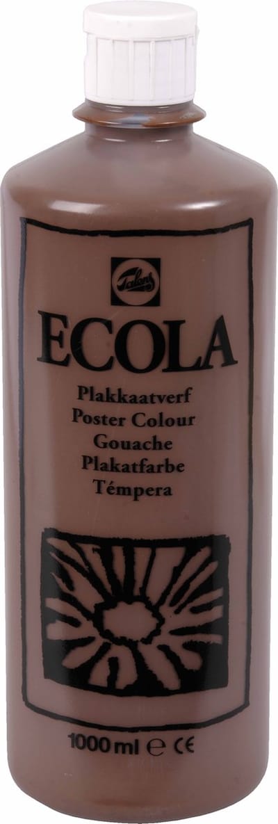 Ecola plakkaatverf 400 Brown 1000ML