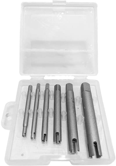 Dailygoods- Tapextractor Set - Stalen Gebroken Kop - Schroef/Bout Verwijderaar - 6 Stuks - Hoogwaardig Materiaal - Lichtgewicht 108g - Schroefverwijderaar