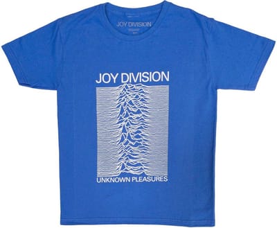 Joy Division - Unknown Pleasures Kinder Tshirt - Kids tm 10 jaar - Blauw