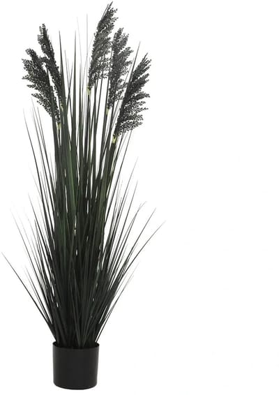 Kunstplant Siergras in Pot Zwart - 122 cm
