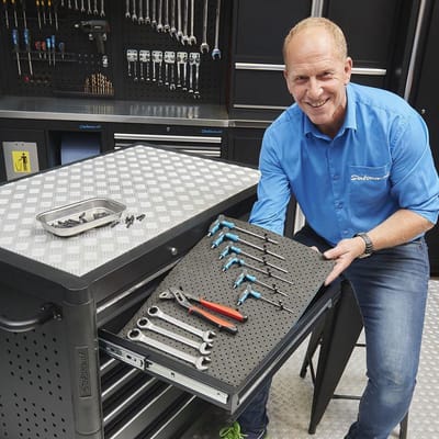 Datona® Gereedschapsmat voor werkbanken 3x met 100 pinnen