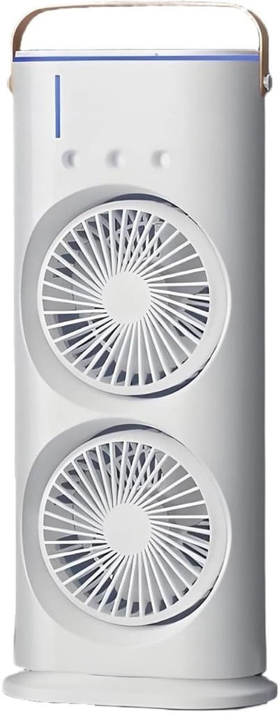 Vernevelingsventilator - Luchtkoeler - Buiten Koelen - 180° Oscillatie - 600 ml Tank - Wit