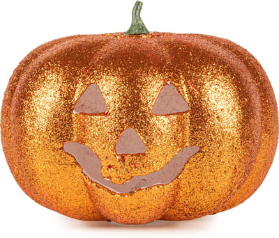 ATOSA - Halloween lichtgevende glitterpompoen 17 cm