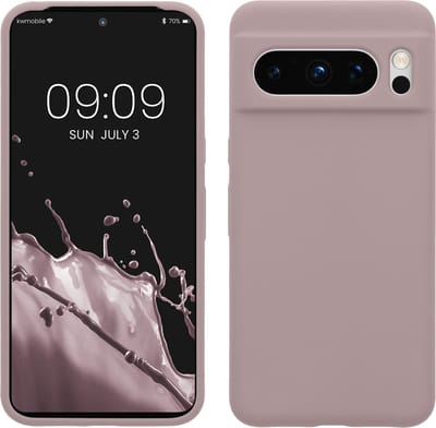 kwmobile telefoonhoesje geschikt voor Google Pixel 8 Pro - Hoesje met siliconen coating - Smartphone case in licht oudroze
