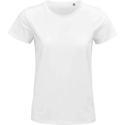 SOLS Dames/Dames Pioneer Organic T-shirt (Wit)