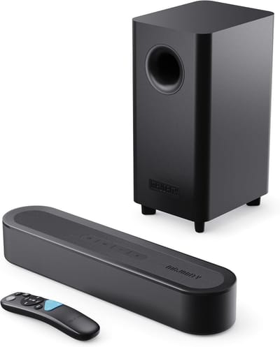 Soundbar met Subwoofer - TV Luidspreker Systeem - Home Cinema Ervaring - Dolby Atmos 3D Geluid - 40 cm - Zwart