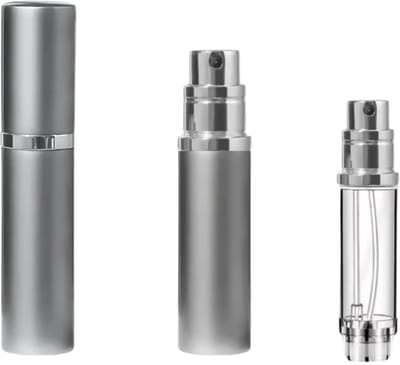 S4D® - Luxe Parfum Verstuiver - Parfum Flesje Navulbaar - Parfum Verstuiver Navulbaar - Mini Parfum Flesje - Zilver - Unisex - Altijd Je Favoriete Geur Bij De Hand - 1 Stuk Zilver