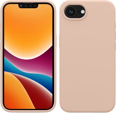 kwmobile telefoonhoesje geschikt voor Apple iPhone 17e / iPhone 16e - Hoesje met siliconen coating - Smartphone case in kokosmelk