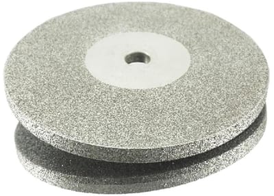 Diamantslijpschijf - Lapidaire schijf - Edelstenen slijpen - Dubbelzijdig - 100 mm - Zilverkleurig