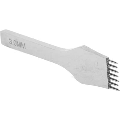 Leder Priem Hoog Snelheidsstaal Spiegelgepolijst Rond Snijden Leder Naaien Stempelen 3.0mm 7 Teeth white