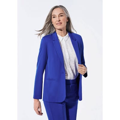 Lichte jersey blazer met uitstekende bewegingsvrijheid - koningsblauw - Gr. 38 van Goldner Fashion