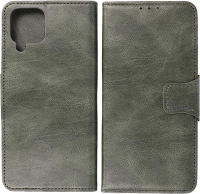 BestCases -  Samsung Galaxy A22 4G Hoesje - Samsung Galaxy A22 4G Bookcase Telefoonhoesje - Samsung Galaxy A22 4G Kaarthouder Portemonnee Hoesje - Kunstleer - Donker Groen