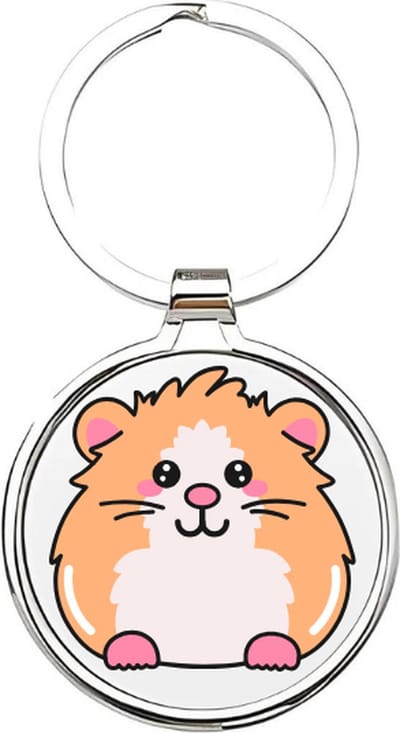 Akyol - Hamster Sleutelhanger - hamster - Dierenliefhebbers - Huisdieren - knaagdieren - Cavia - 4 x 7,5 CM