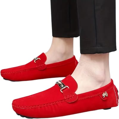 Bovista Loafers Heren - Met Hak - Herenschoenen - Instappers - Rood - Maat 43