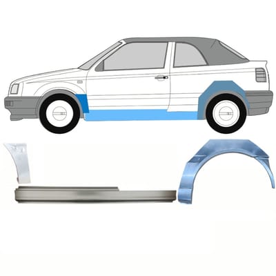 Reparatie dorpel + voorste spatbord + achterste spatbord voor Volkswagen Golf 3 91-98
