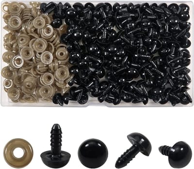 150 stuks Veiligheidsogen voor Poppen - 12mm Plastic Ogen voor Knuffeldieren, Handwerk en Creatieve Projecten