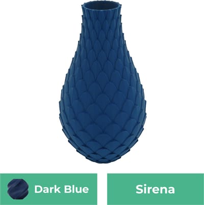Sirena design vaas – Decoratieve vaas - Donker blauw - 3d geprinte vaas – geschikt voor droogbloemen - 20CM