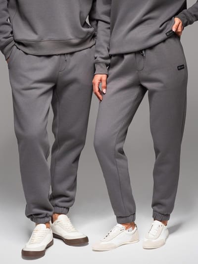 OMBRE Broek - Regular Fit - Katoen - Effen Grijs U1 (XS-S)
