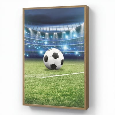 Nachtlampje 70x100 cm - Kinder lamp - Voetbal - Stadion - Bal - Jongens - Tafellamp kinderkamer draadloos - Slaapkamer lampje - Bedlamp kinderen - Kinderlampje - Wandlamp babykamer - Nachtlampjes
