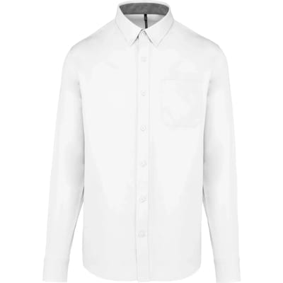 Kariban Herenoverhemd met lange mouwen van katoen Nevada K586 - White - 3XL