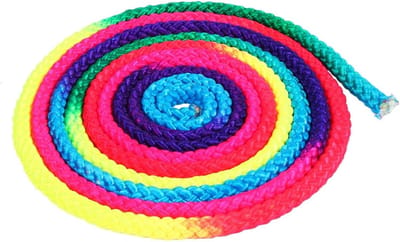 Kleurige Nylon Touw voor Ritmische Gymnastiek - Perfect voor Training en Kunstzinnige Oefeningen