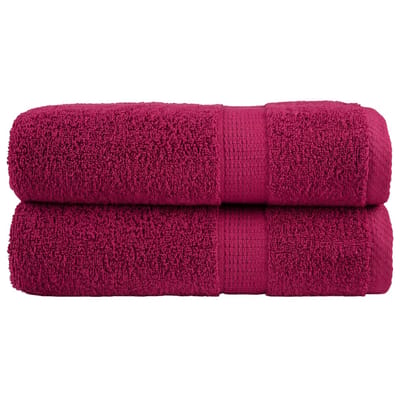 vidaXL - Handdoeken - SOLUND - 2 - st - 600 - g/m² - 50x100 - cm - bordeauxrood