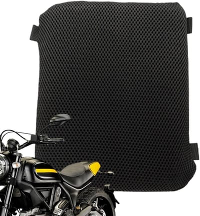 Motor Zitkussen - Passagierskussen Comfortkussen - Comfortabel Rijden - Honingraatstructuur - 38.2 x 34.6 x 5.7 cm - Zwart