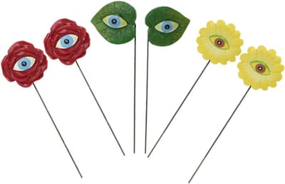 Tuinplant Decoratie - Bloem Stokken - Gazon Versieren - Levensecht Hars Design - 5.5 Inch Lengte - Gekleurd
