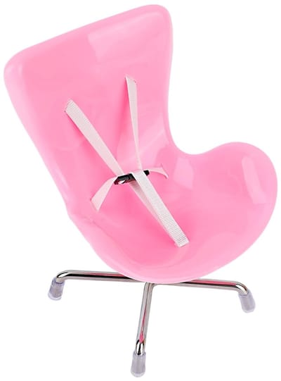 Dailygoods- Poppenautostoeltje Roze - Veiligheidsstoel - Polyester - Roestvrij Staal - Inclusief Luchtventilatieclips - 11,5x10,5x10cm - Poppenstoel