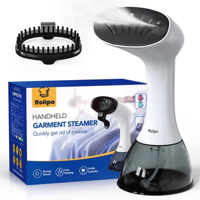 Kledingstomer 1640W - Stoomreiniger-Hand Stomer-400 ml Watertank - 33 g/min Continue Stoom - 30 sec Opwarmtijd - Handstomer voor Kleding, Thuis & Reizen - Wit