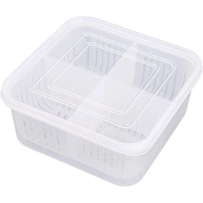 Groente Bewaardoos Keuken Ui en Knoflook Opbergdoos Fruit Opbergdoos white